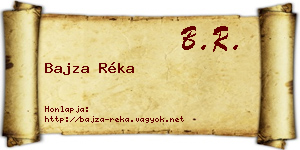 Bajza Réka névjegykártya